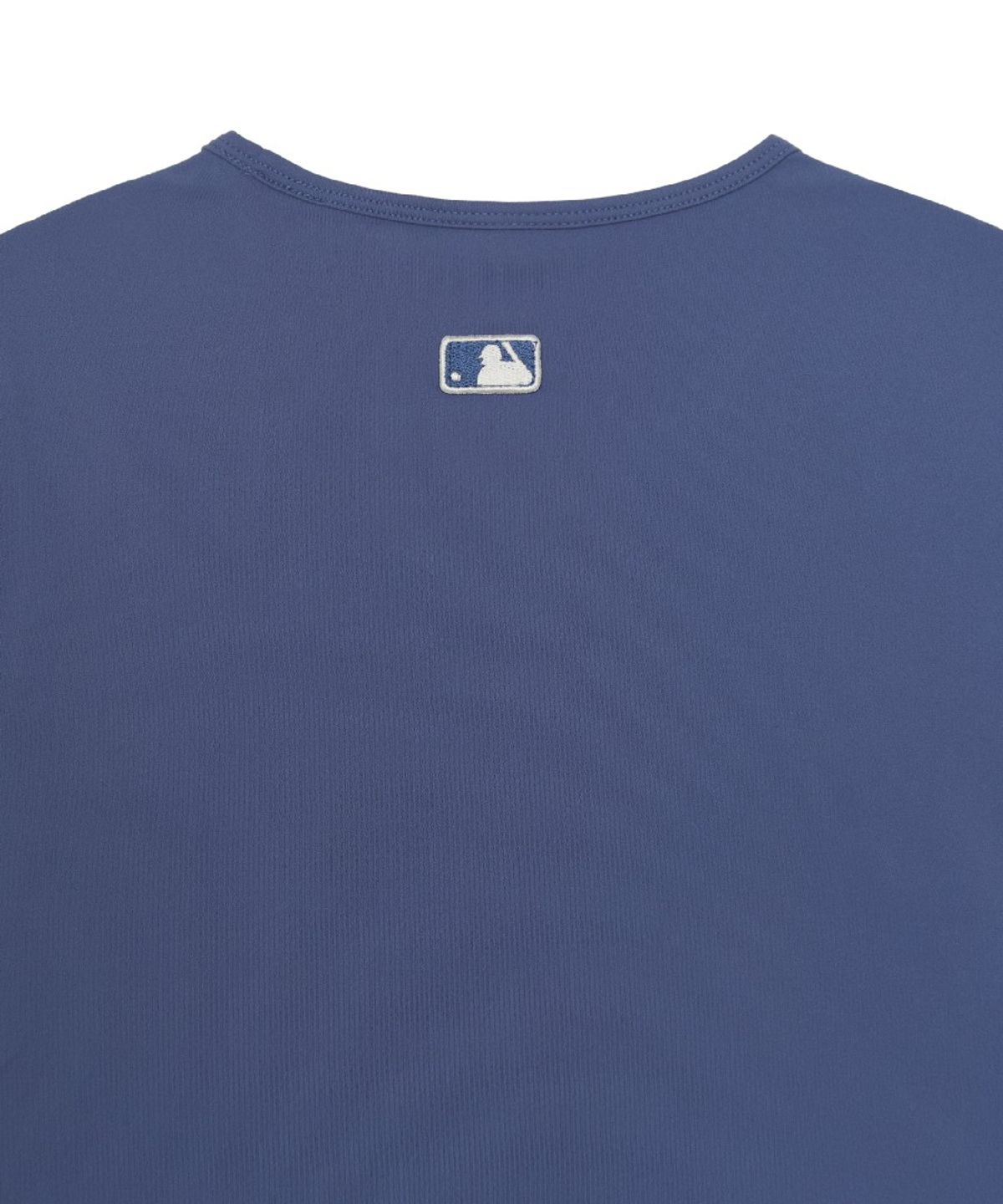 엠엘비(MLB) 여성 베이직 컷아웃 절개 슬림 세미크롭 긴팔 티셔츠 LA (Indigo)
