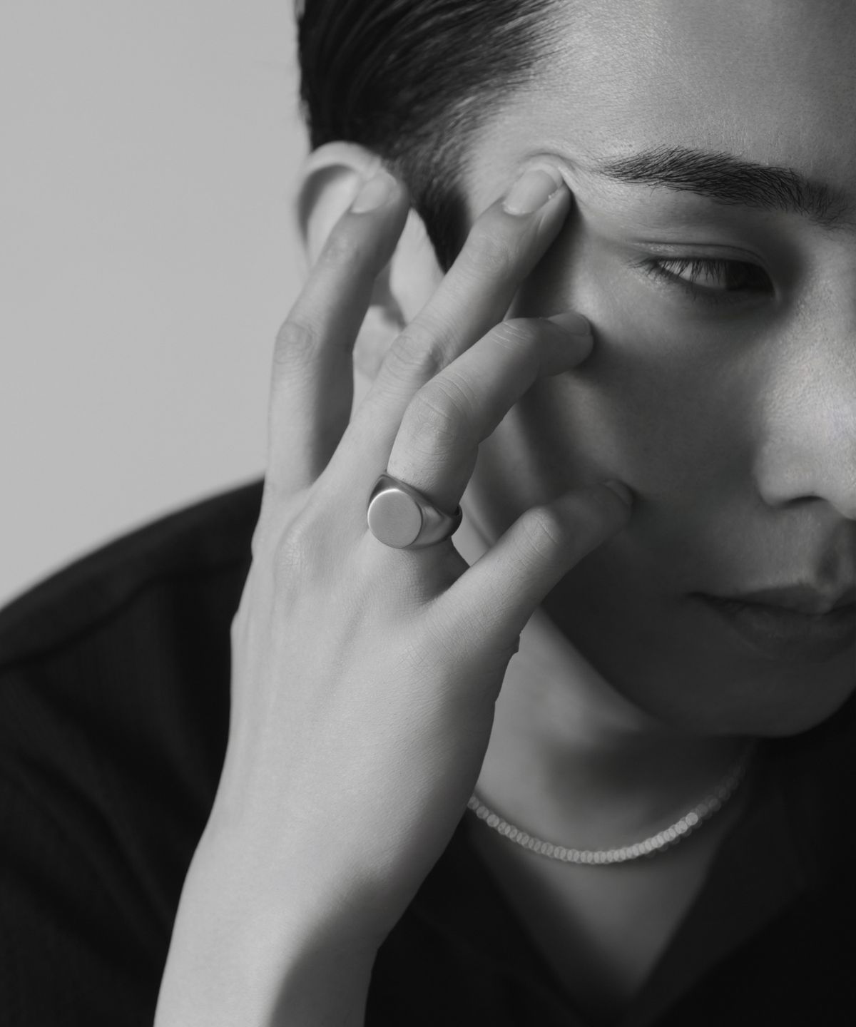 노비스도쿄(NOVICE TOKYO) 빈티지 서클 시그넷 반지 Vintage Circle Signet Ring [Stainless]