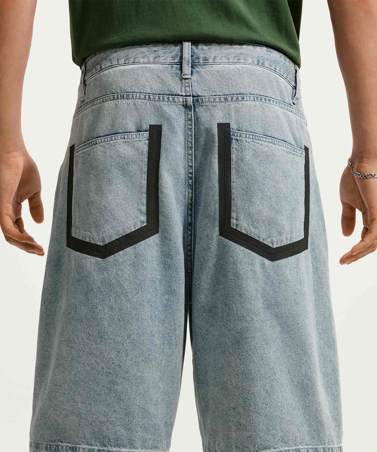 나이키(NIKE) 스포츠웨어 인디고 데님 쇼츠 M - 블루 데님:블랙:세이프티 오렌지 / IR8196-485