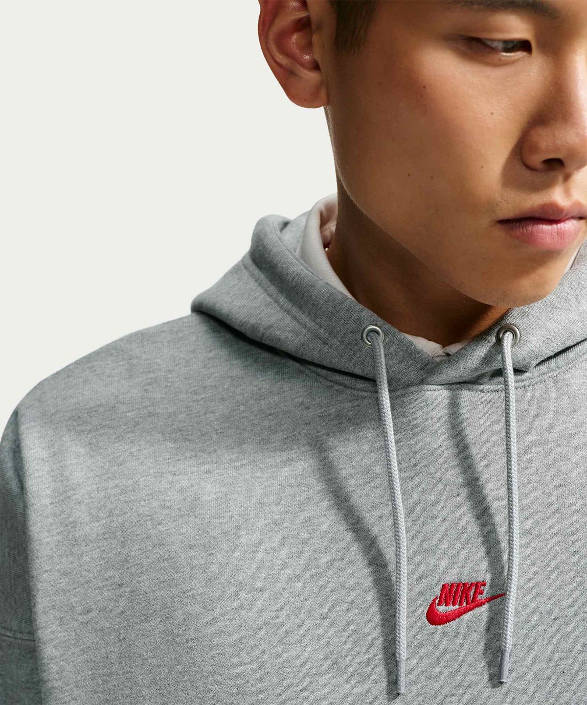 나이키(NIKE) 스포츠웨어 클럽 오버사이즈 프렌치 테리 풀오버 후디 M - 다크 그레이 헤더:라이트 스모크 그레이:유니버시티 레드 / IF0746-064