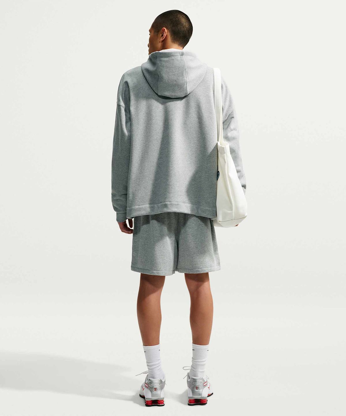 나이키(NIKE) 스포츠웨어 클럽 오버사이즈 프렌치 테리 풀오버 후디 M - 다크 그레이 헤더:라이트 스모크 그레이:유니버시티 레드 / IF0746-064
