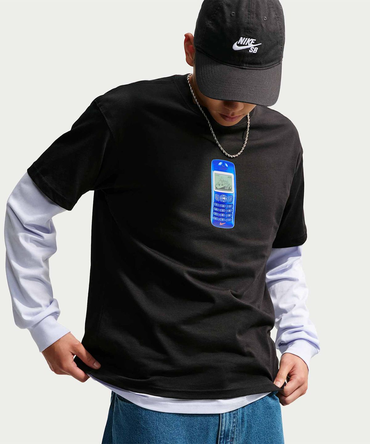 나이키(NIKE) SB 스케이트보딩 티셔츠 M - 블랙 / IM4425-010