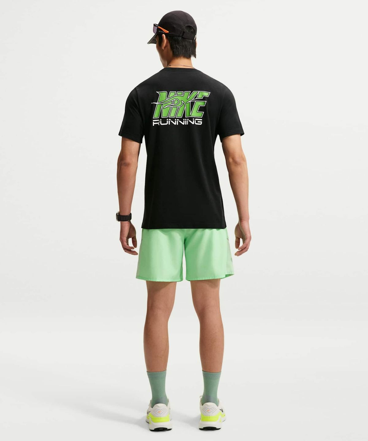 나이키(NIKE) 드라이 핏 러닝 티셔츠 M - 블랙:민 그린:화이트 / IM5320-010
