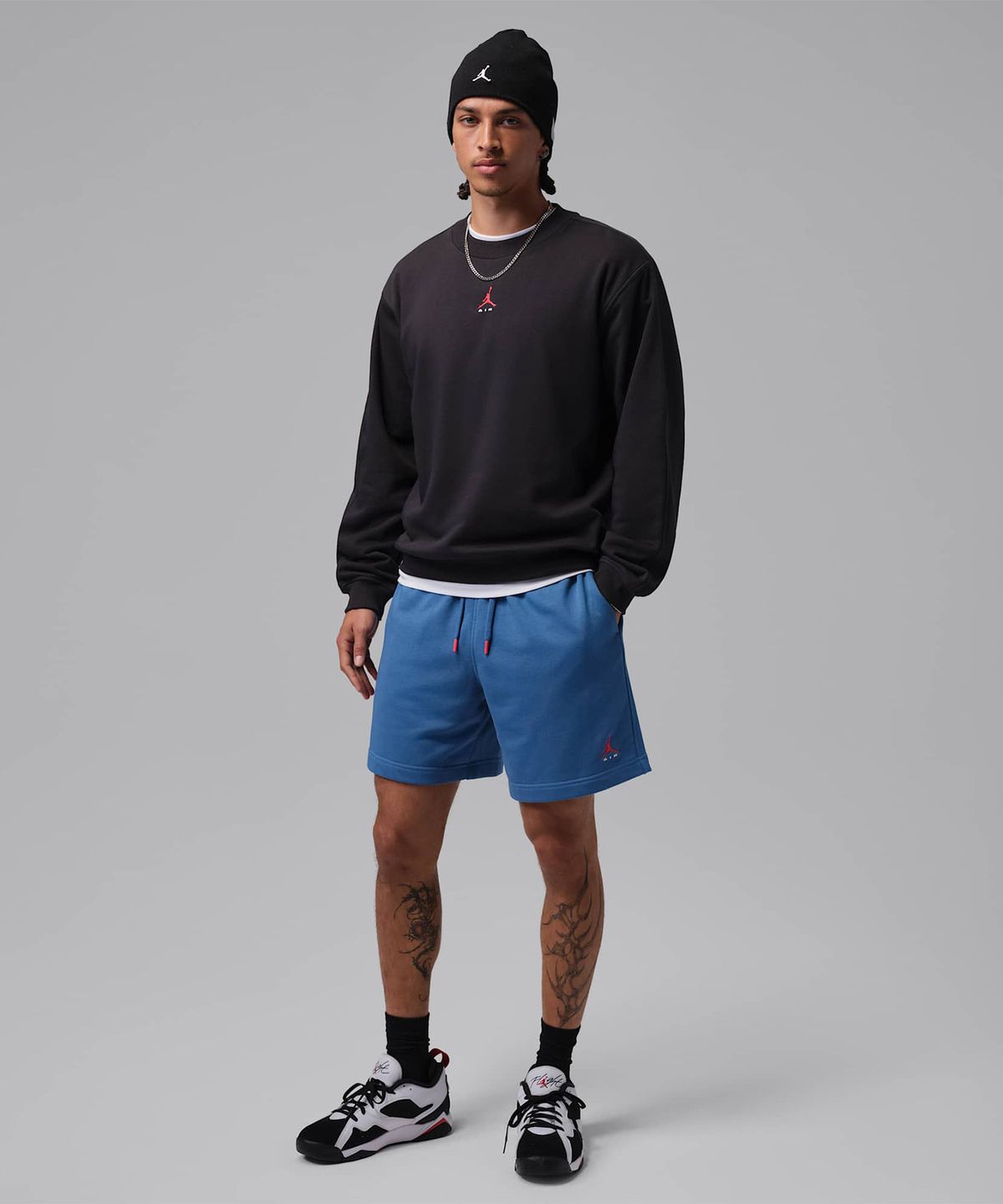 나이키(NIKE) 조던 브루클린 7인치 플리스 쇼츠 M - 트루 블루:유니버시티 레드 / IM9208-485