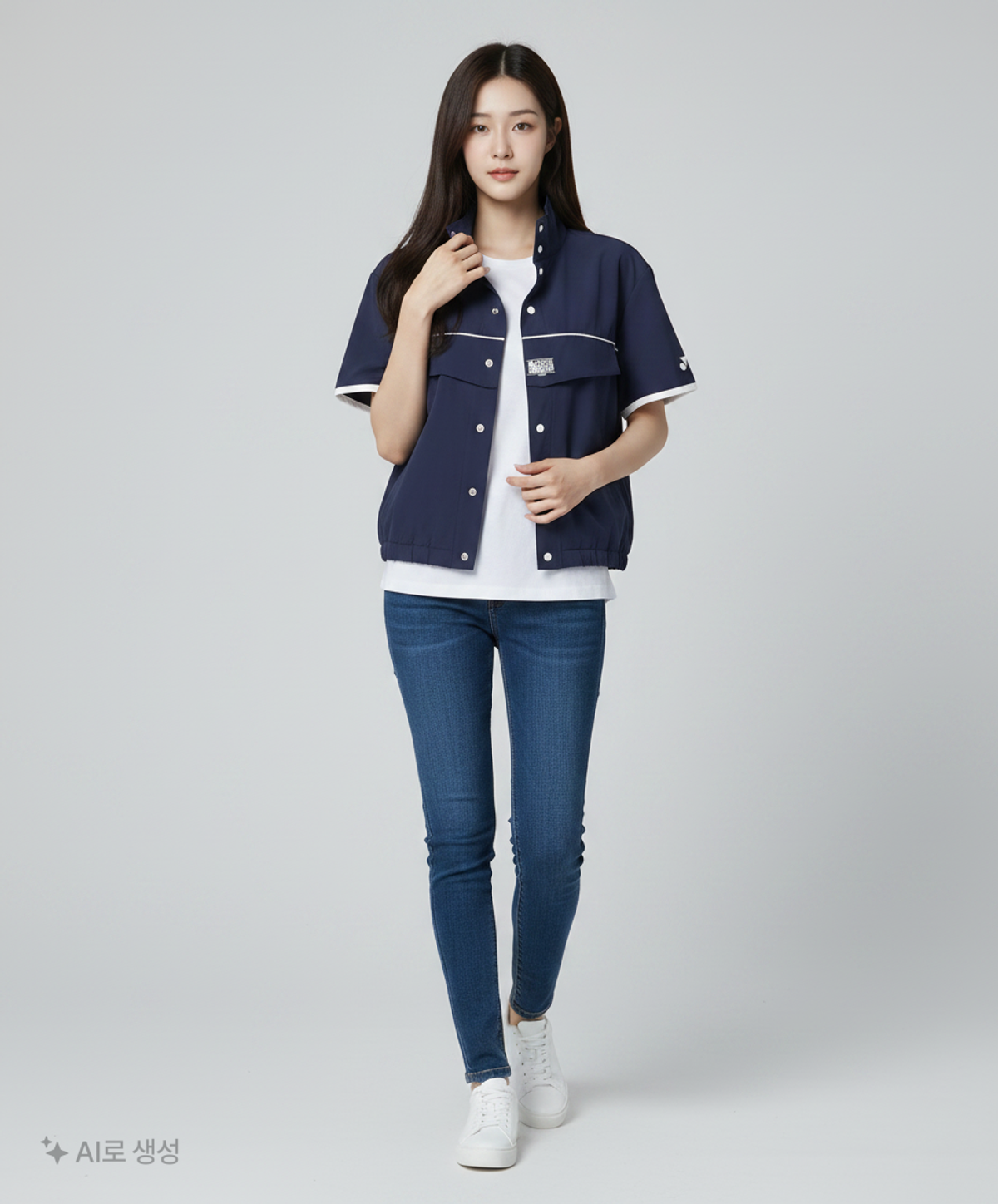 마리떼 프랑소와 저버(MARITHÉ + FRANҪOIS GIRBAUD) MFG X YONEX NYLON HALF SLEEVE ANORAK navy S