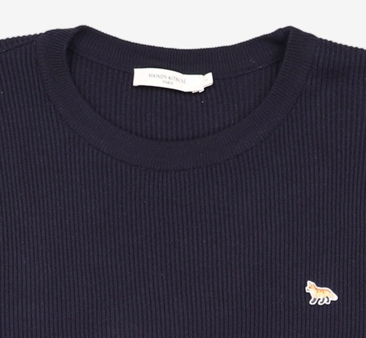 메종 키츠네(MAISON KITSUNE) 베이비 폭스 골지 니트 네이비 IM00511KT1064-P481 L