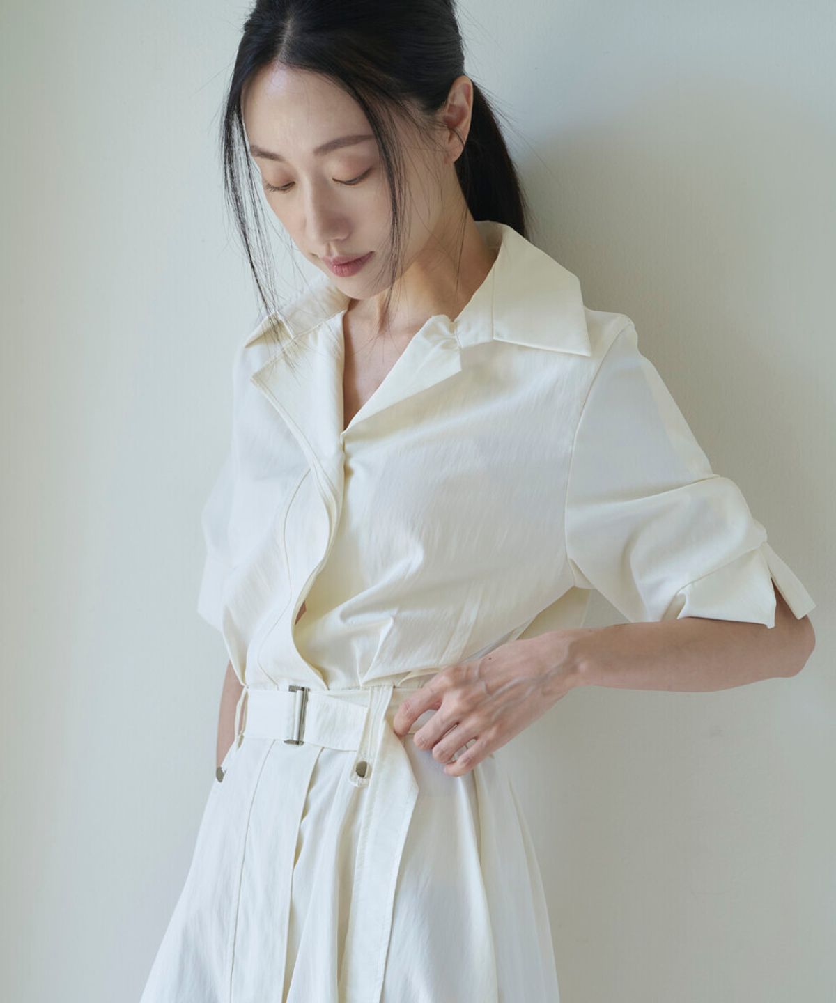 에이마(A-MA) 아쥬 롱 셔츠 원피스_4color
