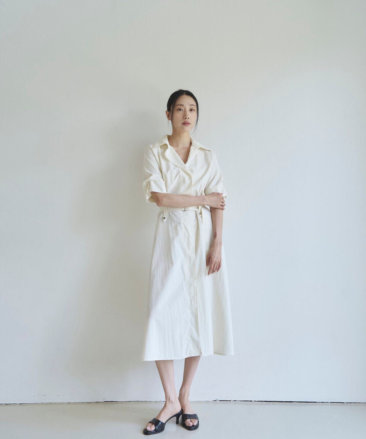 에이마(A-MA) 아쥬 롱 셔츠 원피스_4color