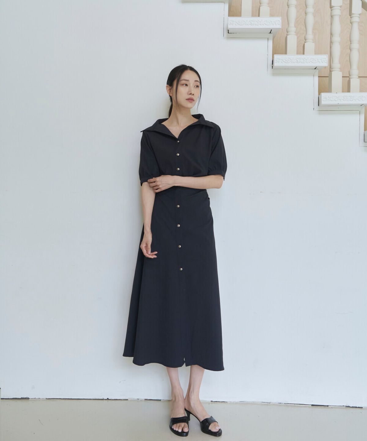 에이마(A-MA) 엘다 링클 롱 원피스_2color