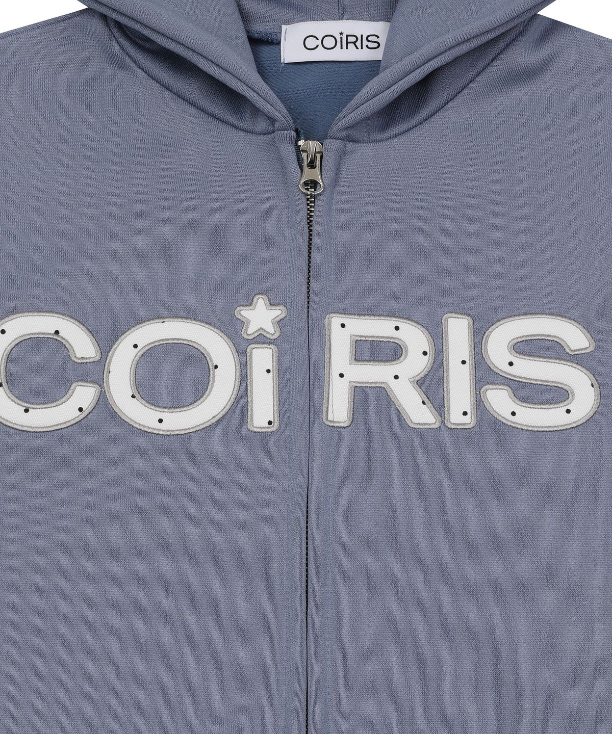 코이리스(COIRIS) 라베오 도트 아플리케 로고 후드 집업 남녀공용 (2컬러)