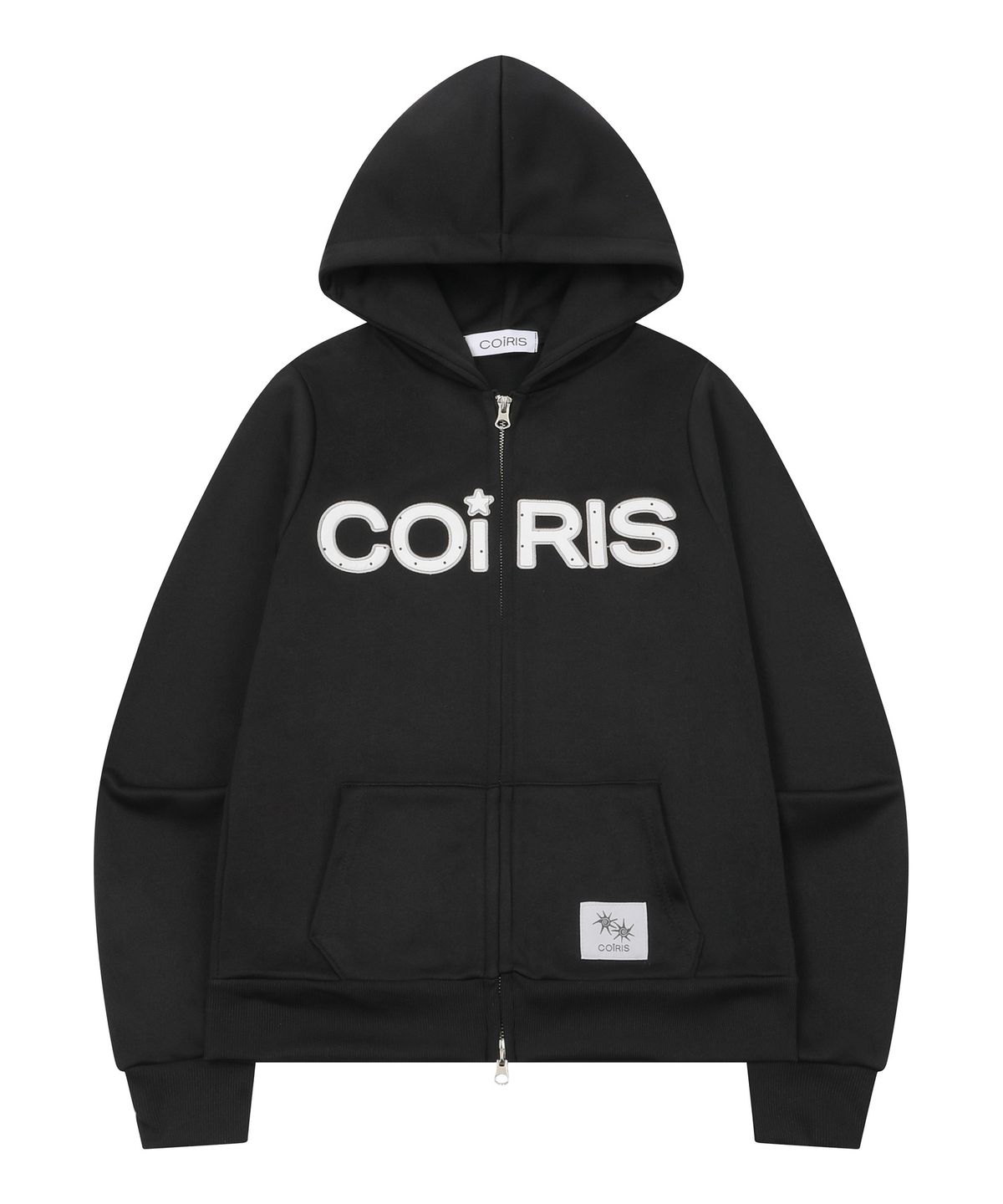 코이리스(COIRIS) 라베오 도트 아플리케 로고 후드 집업 남녀공용 (2컬러)