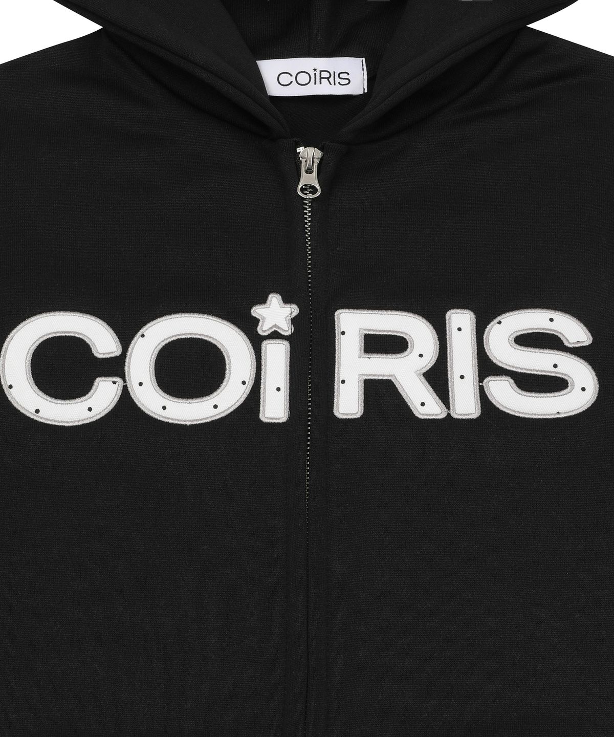 코이리스(COIRIS) 라베오 도트 아플리케 로고 후드 집업 남녀공용 (2컬러)