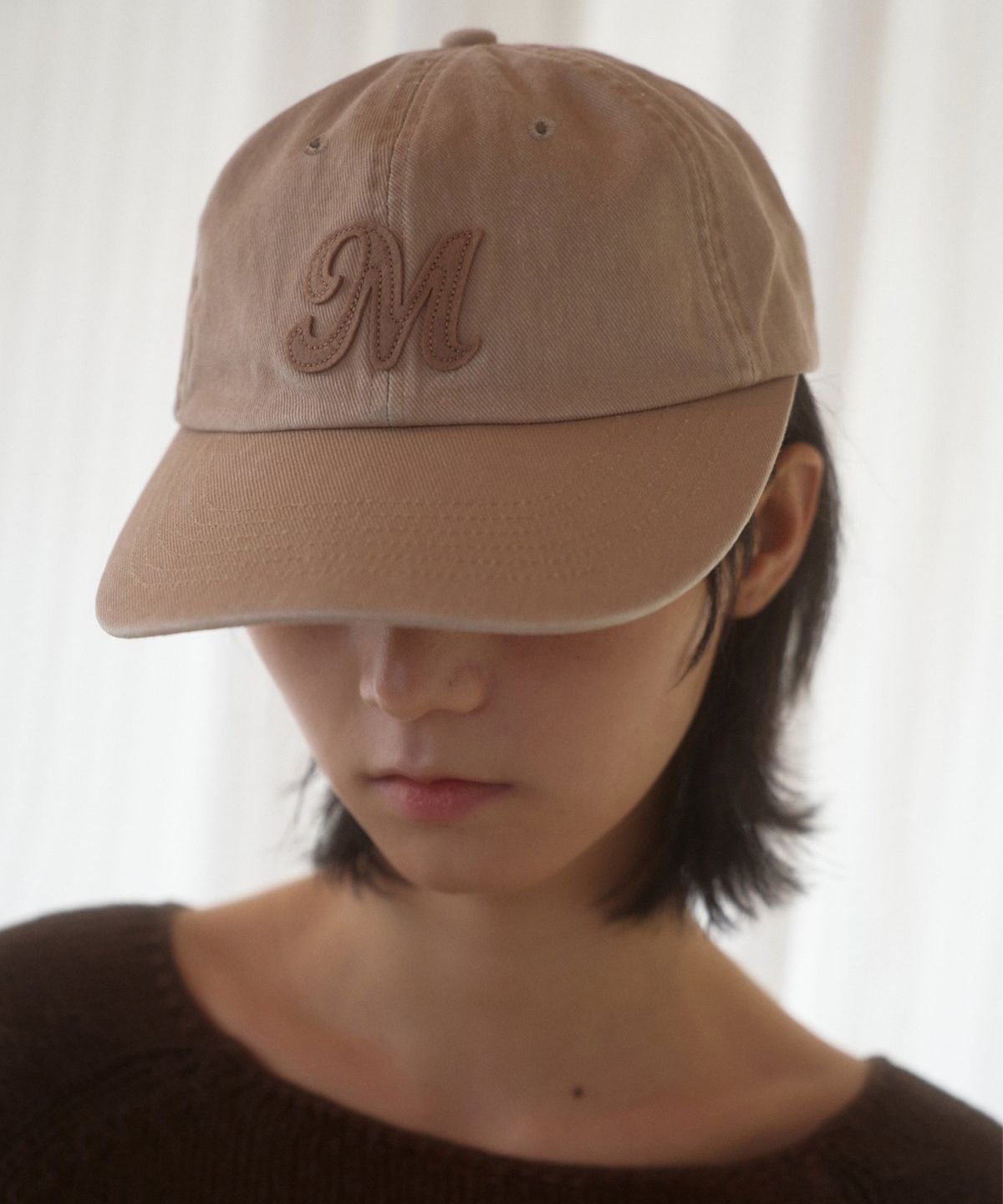 망고매니플리즈(MANGO MANY PLEASE) M WASHED CAP_BEIGE
