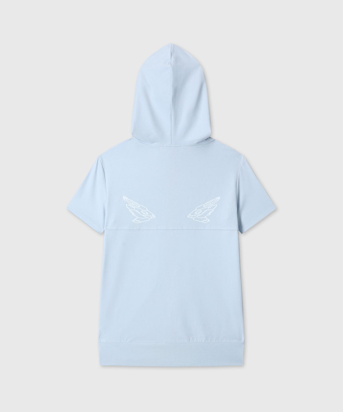 미유키(MIUKI) Kiel wing Hoodie Zip Up (Light Blue)