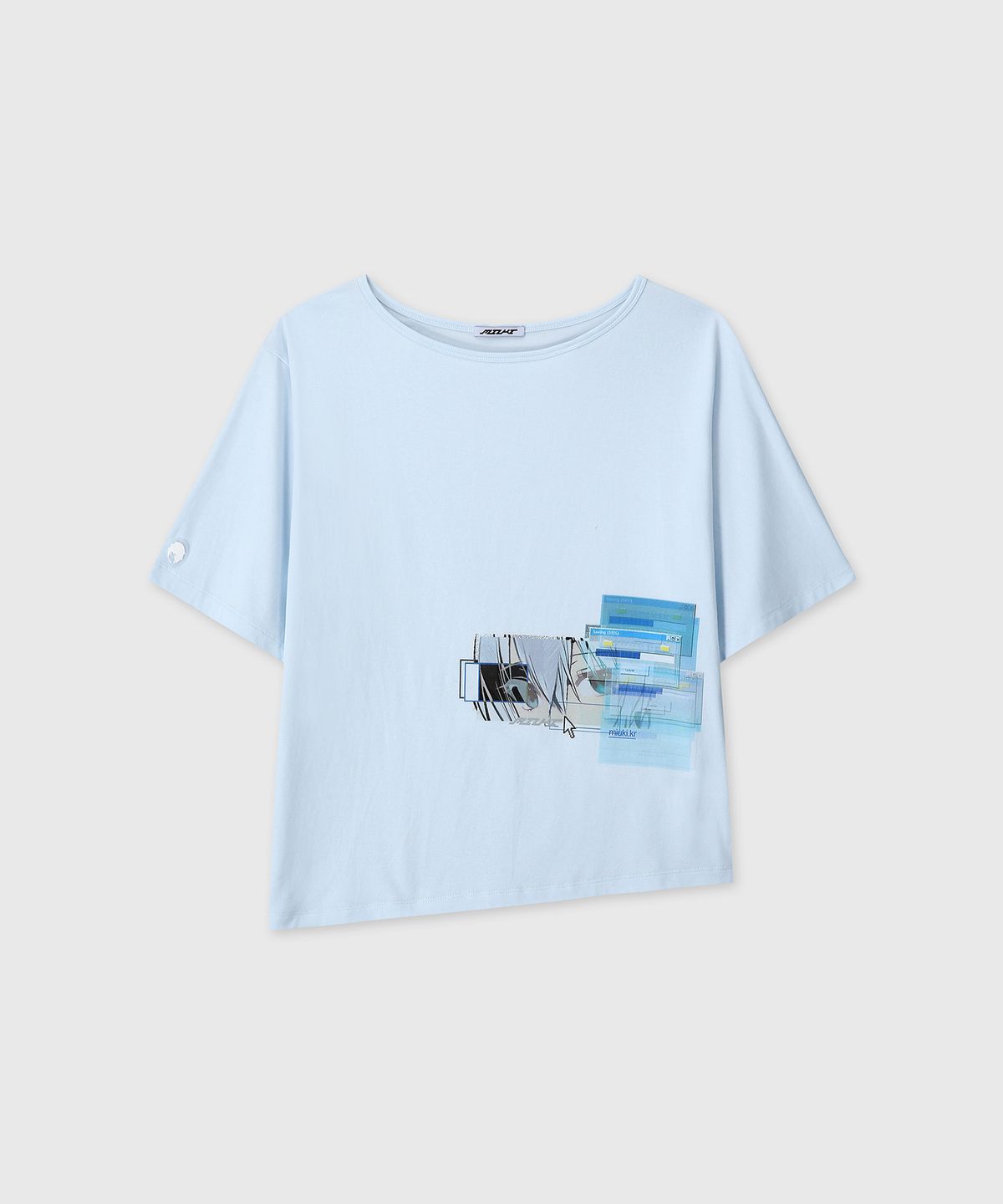 미유키(MIUKI) [nyzziz X MIUKI] Internet One Shourder (Light Blue)