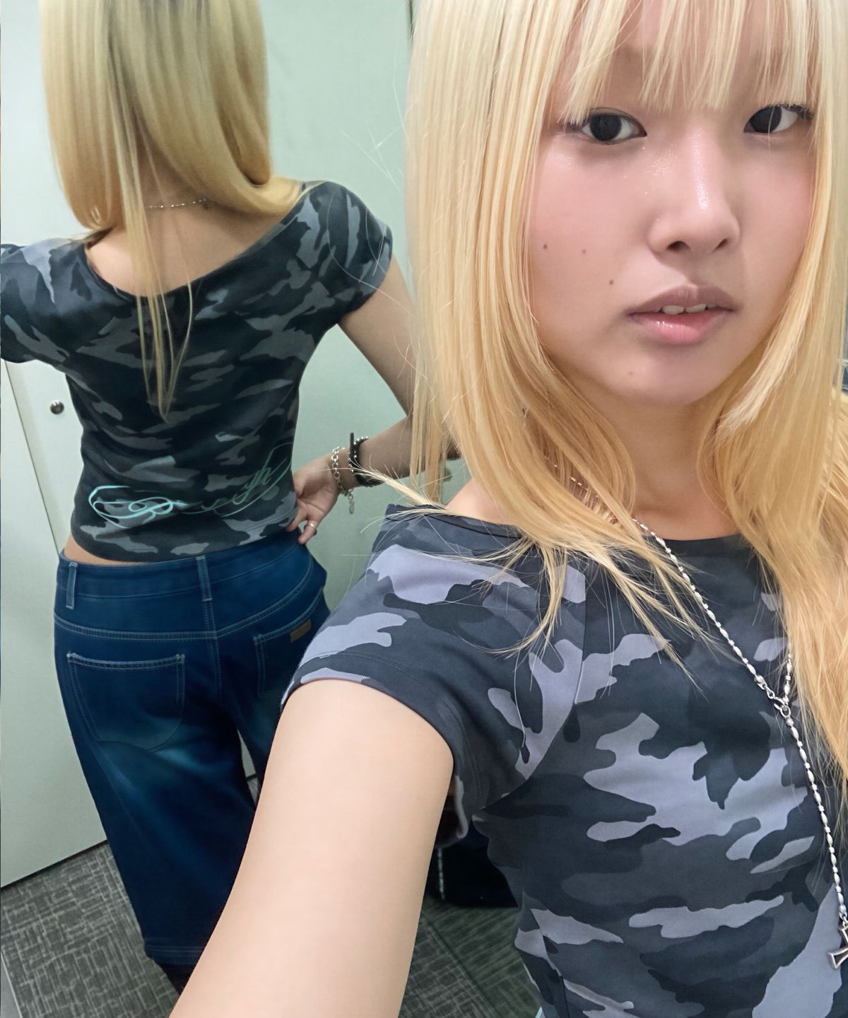 러닝하이(RUNNINGHIGH) 카모플라쥬 H/S 티 [챠콜]