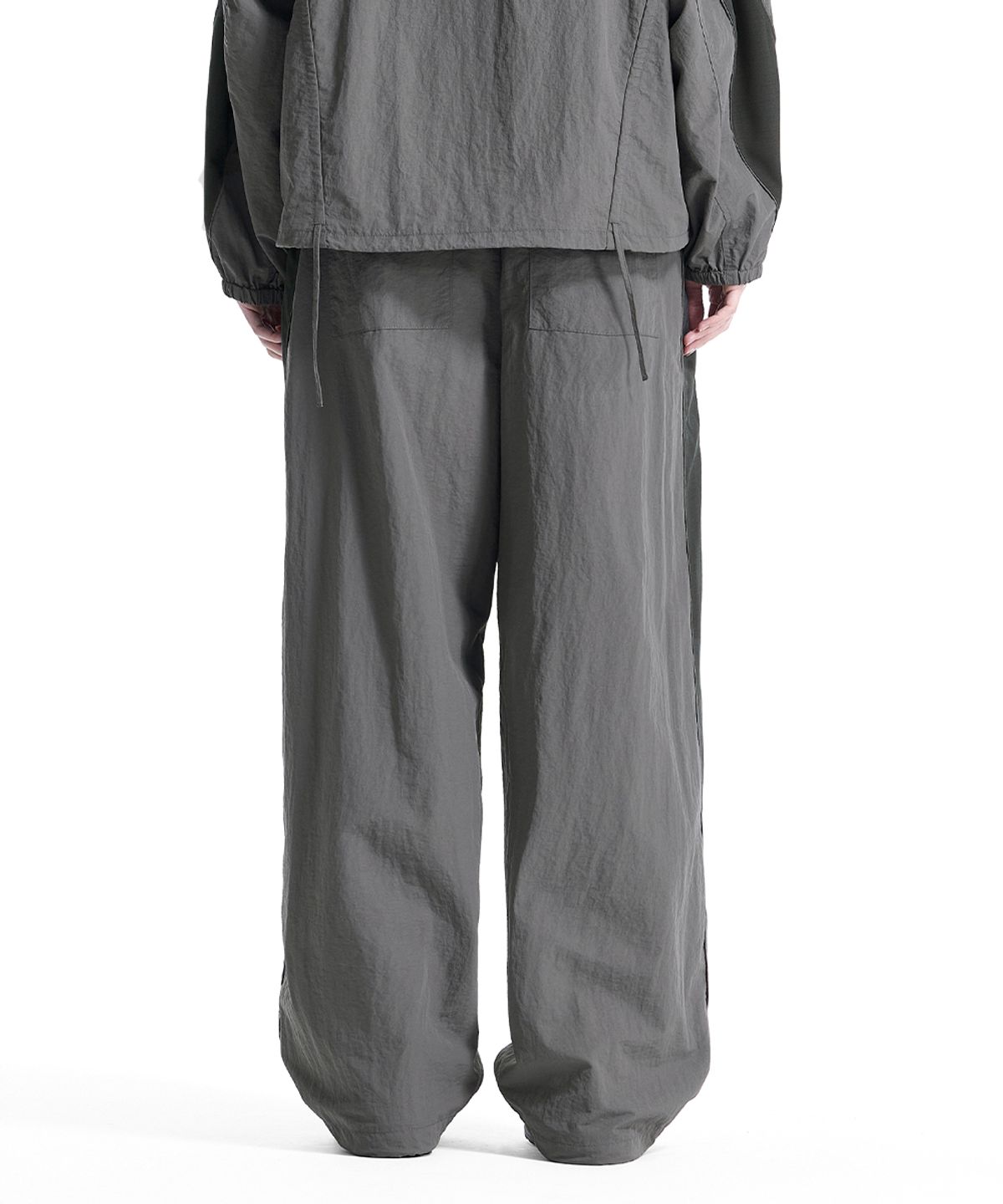 트리밍버드(TREEMINGBIRD) Linear Contrast Track Set-Up Pants [ Gray ]
