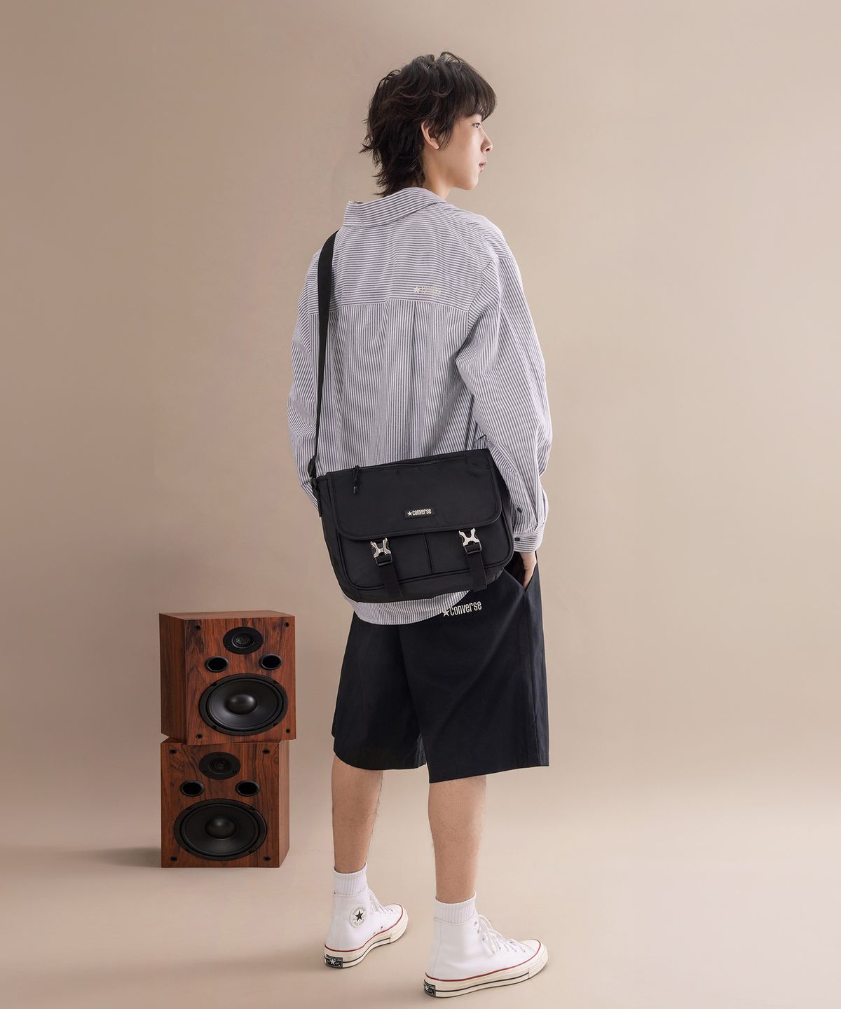 컨버스(CONVERSE) 스타 나일론 메신저 백 블랙 UA5992-023