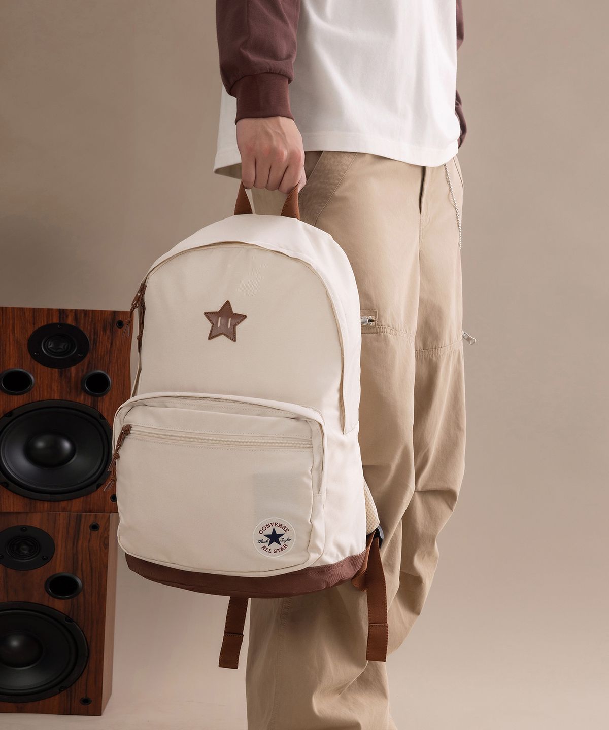 컨버스(CONVERSE) 척 패치 블록 백팩 네추럴 아이보리 UA5994-W0L