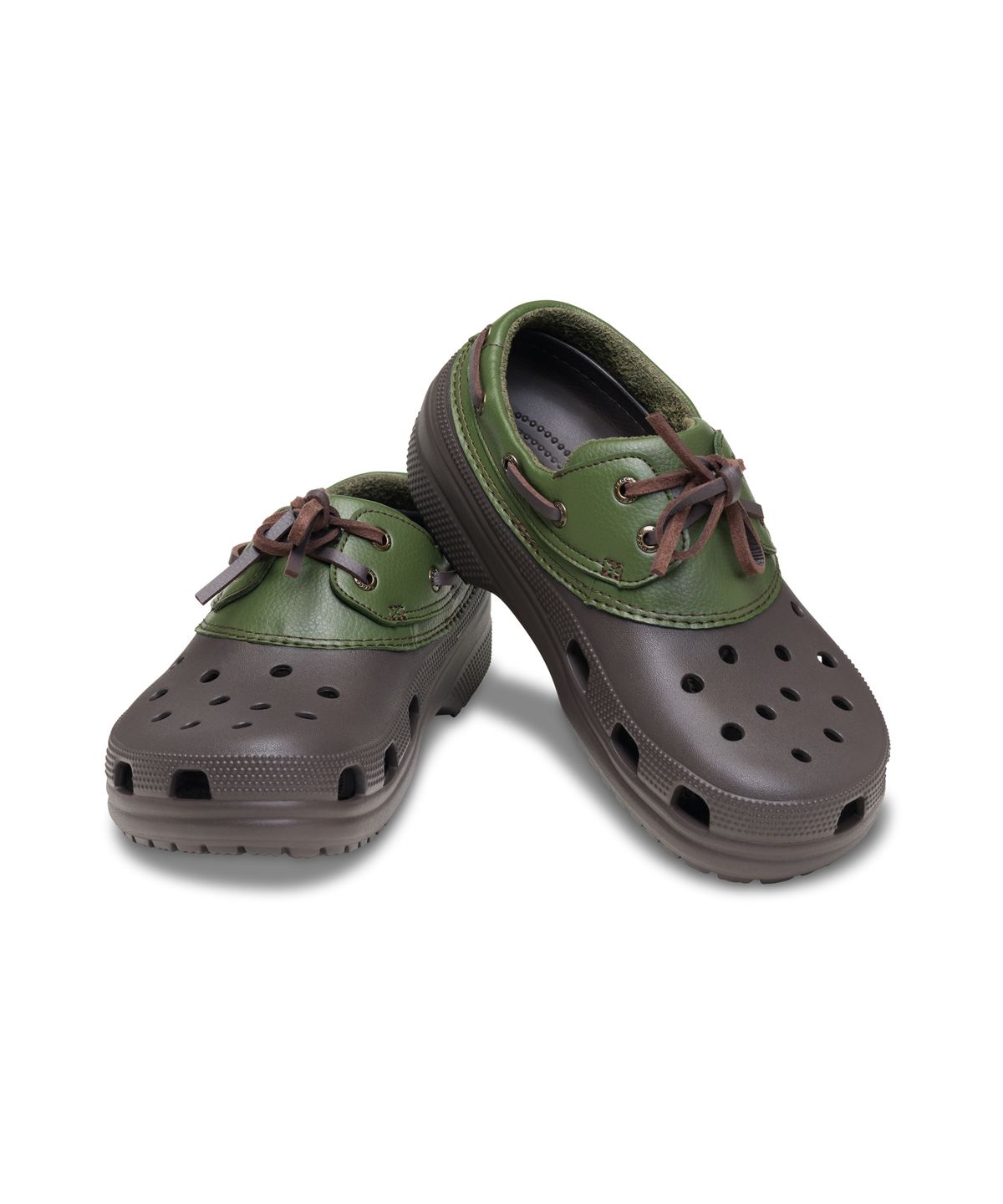 크록스(CROCS) 클래식 보트 슈 - 에스프레소:아미 그린 / 212022-26E