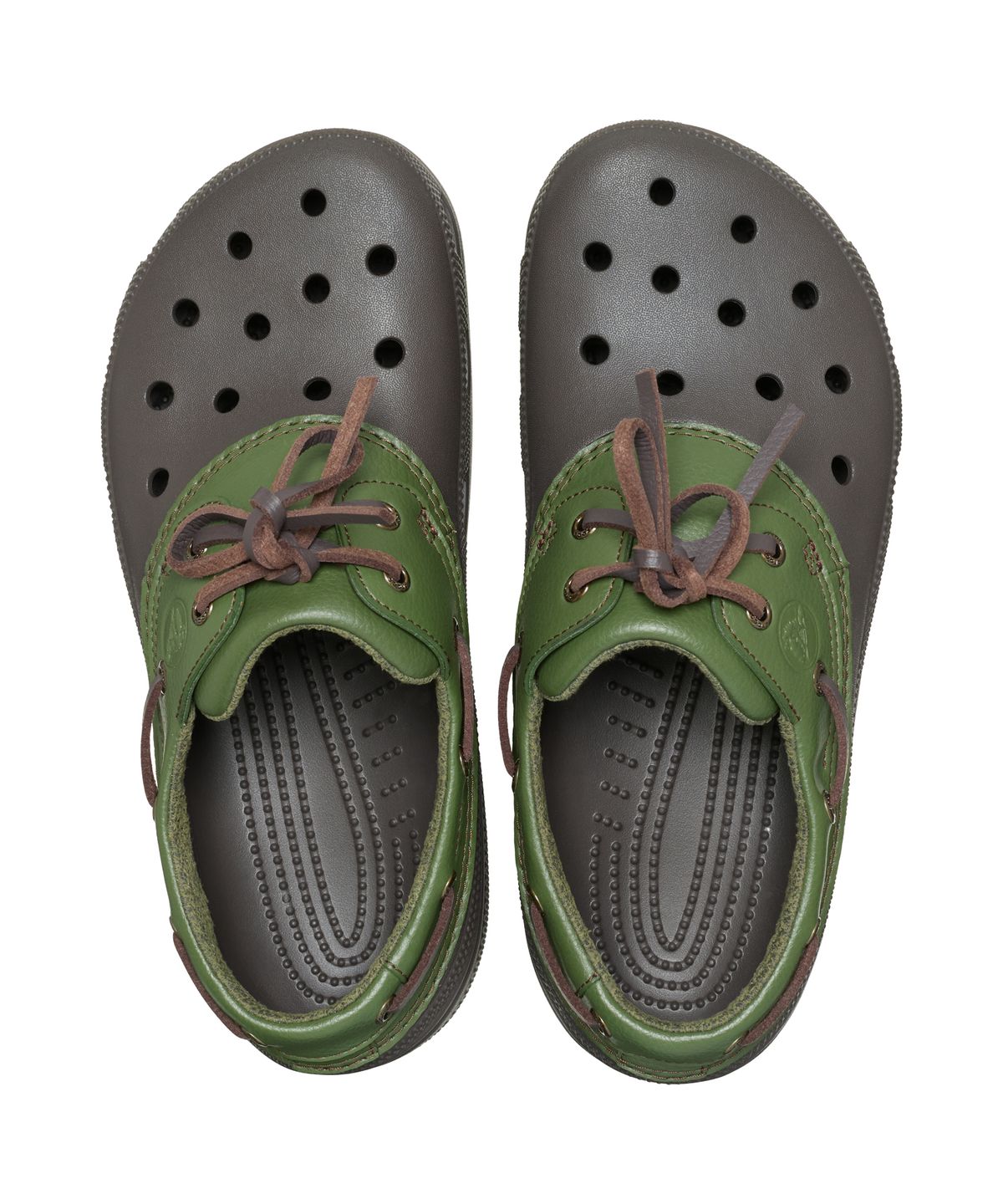 크록스(CROCS) 클래식 보트 슈 - 에스프레소:아미 그린 / 212022-26E