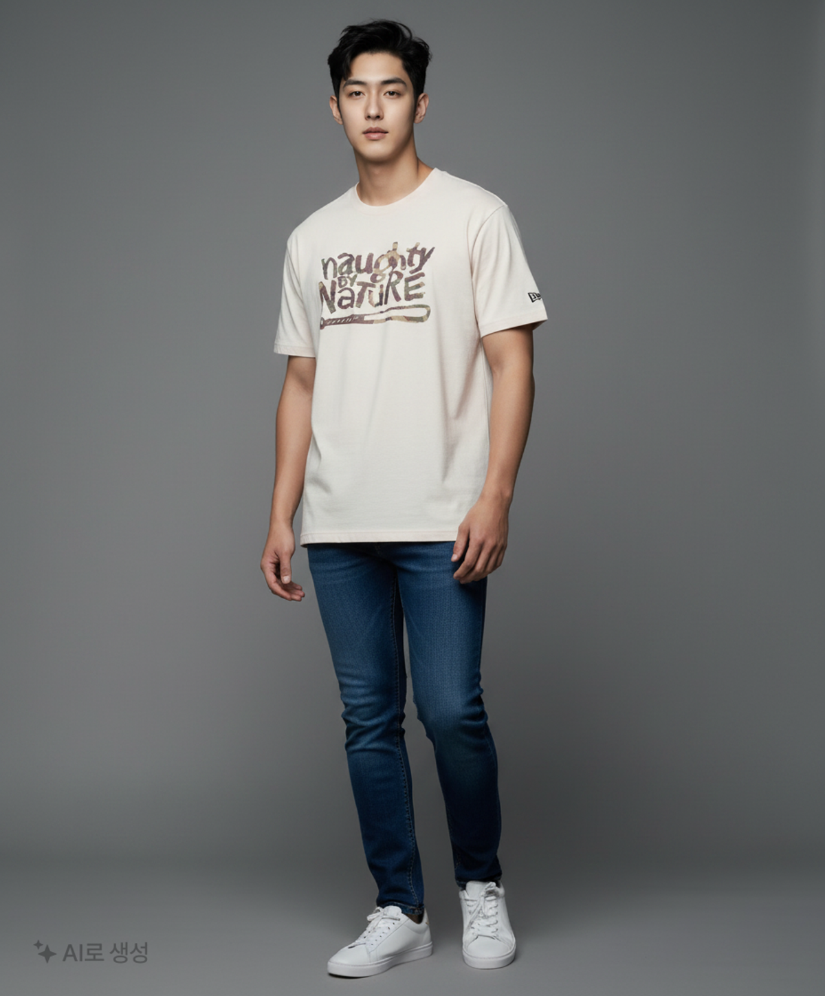 뉴에라(NEW ERA) NAUGHTY BY NATURE X 뉴에라 반팔 티셔츠 화이트 14699078 100
