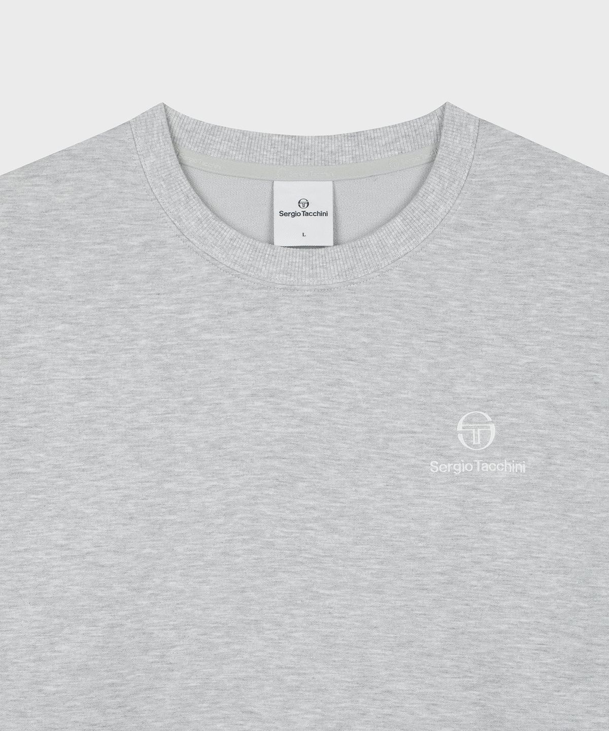 세르지오 타키니(SERGIO TACCHINI) U 버터쭈리 베이직 로고 라운드 맨투맨 (Melange Grey)