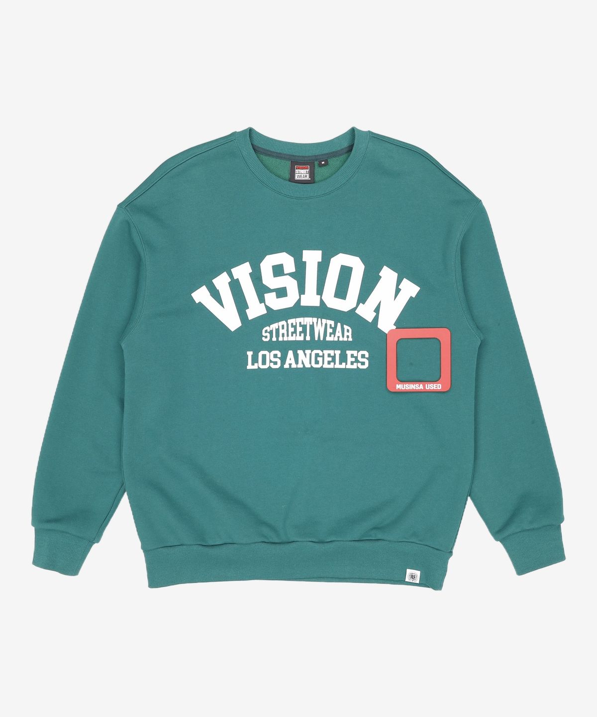비전스트릿웨어(VISION STREETWEAR) VSW Arch Logo Crewneck Dark Green M