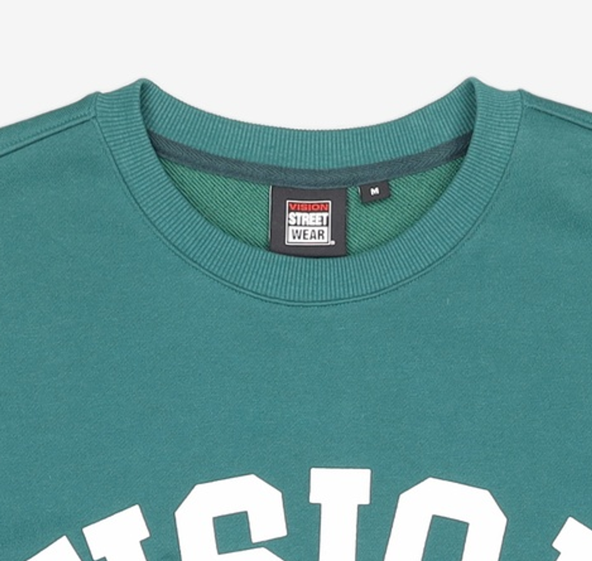 비전스트릿웨어(VISION STREETWEAR) VSW Arch Logo Crewneck Dark Green M