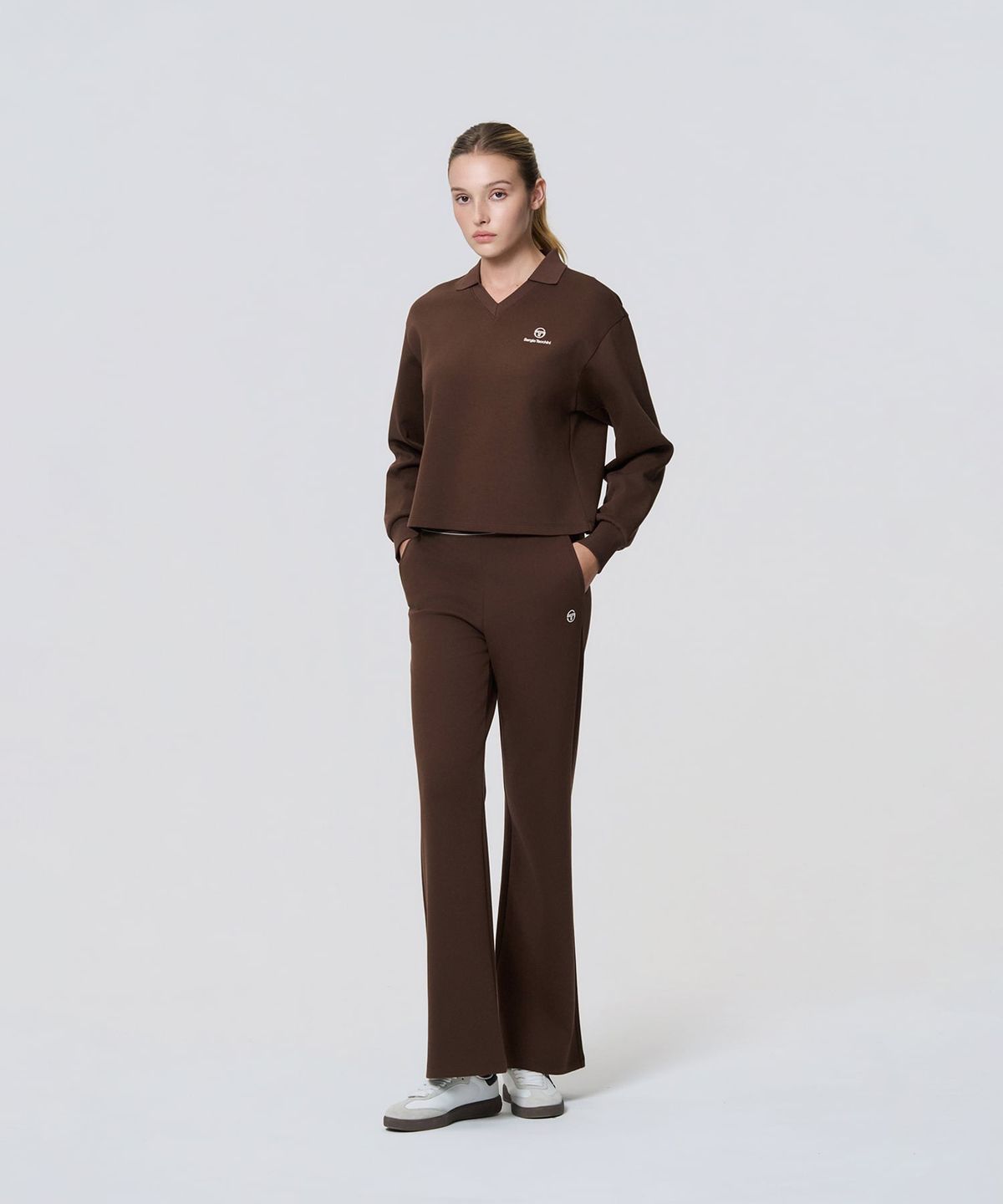 세르지오 타키니(SERGIO TACCHINI) W 쿠쉬라이트 하이웨이스트 부츠컷 팬츠 (D.Brown)