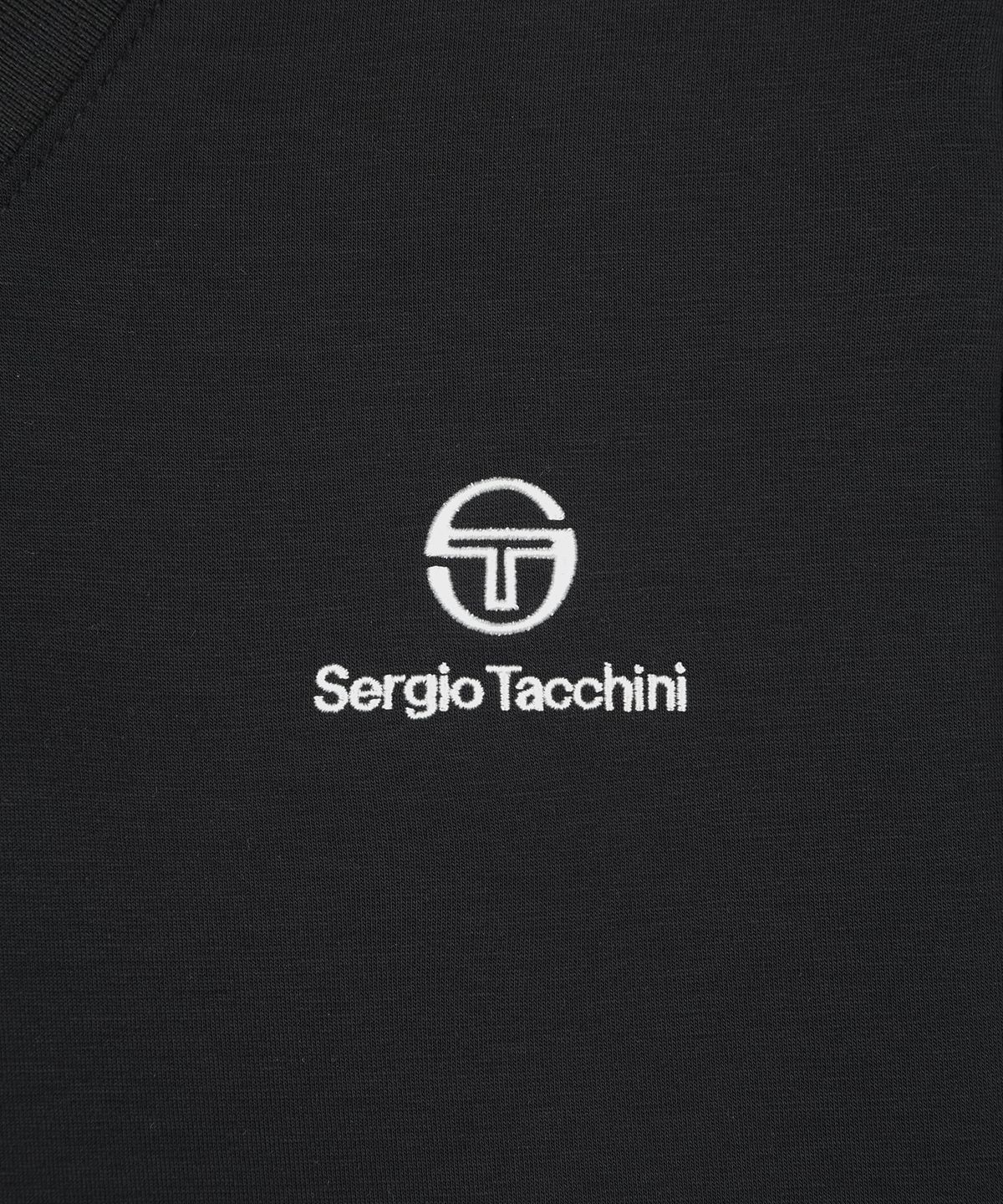 세르지오 타키니(SERGIO TACCHINI) W 쿠쉬라이트 브이넥 크롭 폴로 맨투맨 (Black)