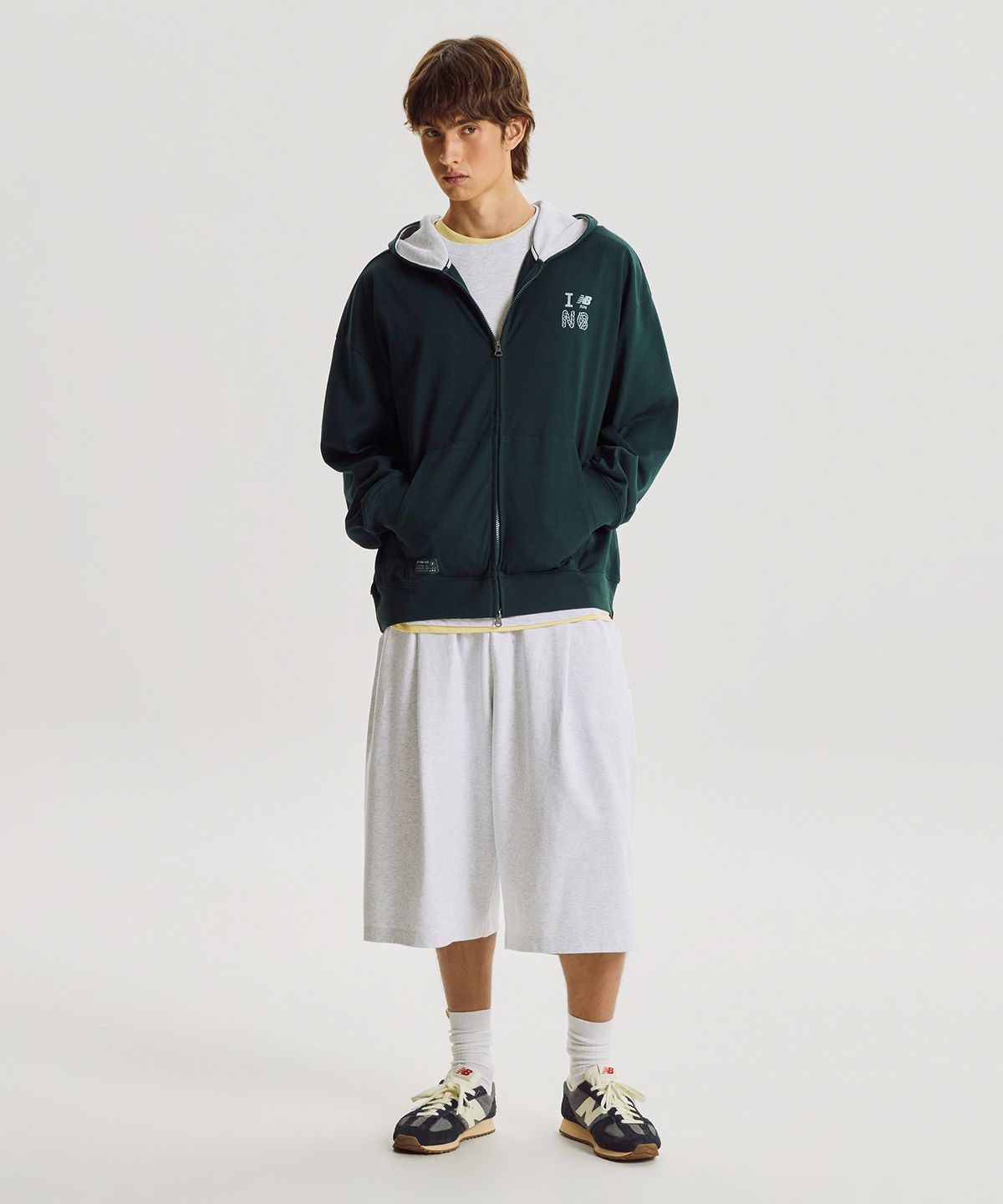 뉴발란스(NEW BALANCE) NBNVG31853 / UNI 모닝레이브 8부 쇼츠 (A/GRAY)
