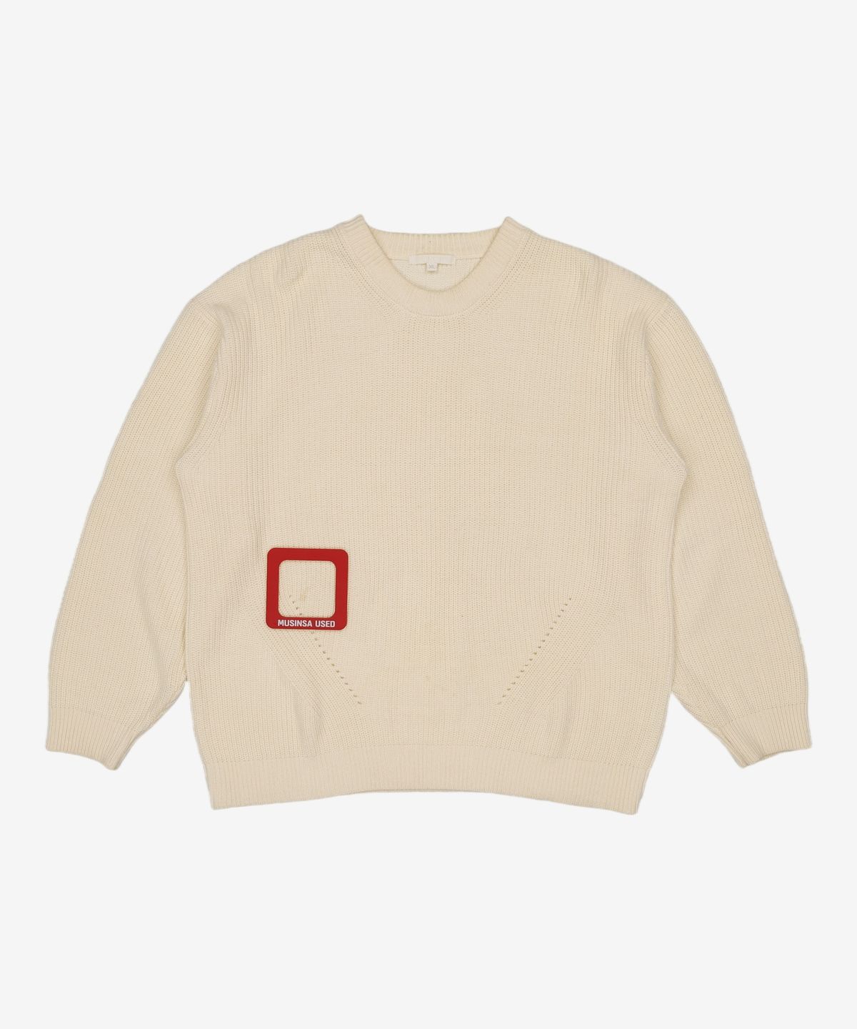 키뮤어(KIIMUIR) 23FW 워셔블 크루넥 니트_클라우드 크림 XL