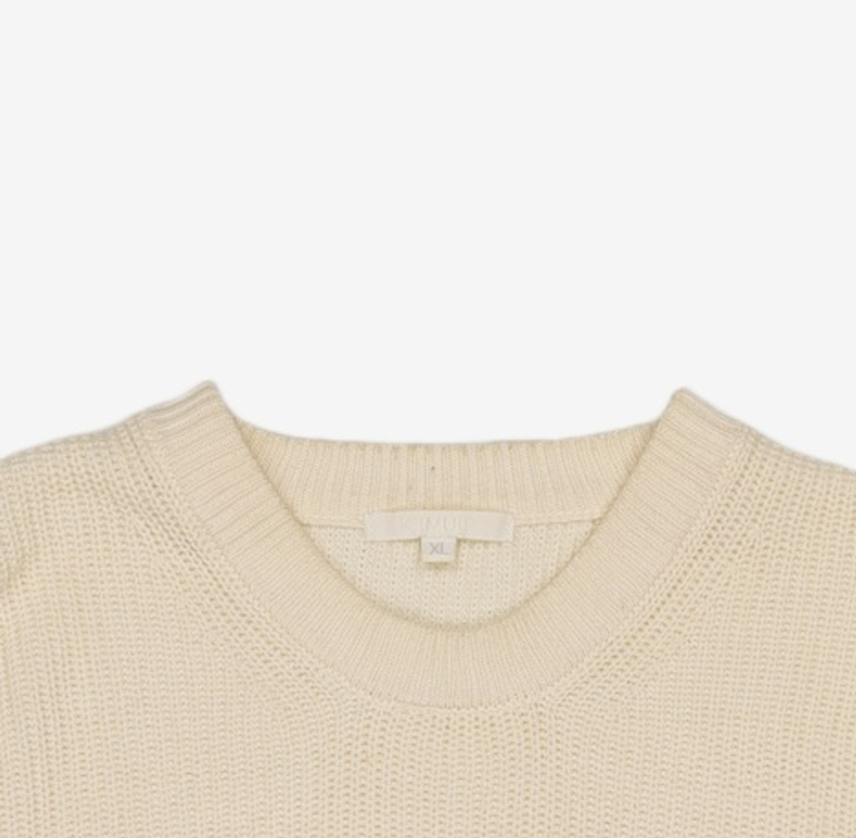 키뮤어(KIIMUIR) 23FW 워셔블 크루넥 니트_클라우드 크림 XL