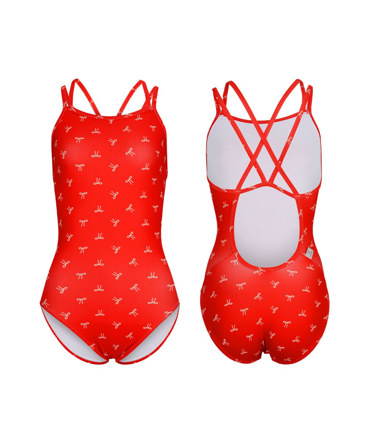 제테스(ZETES) 여성 파워쉴드 더블스트랩 크로스백 원피스 수영복 RIBBON RED L9A6007