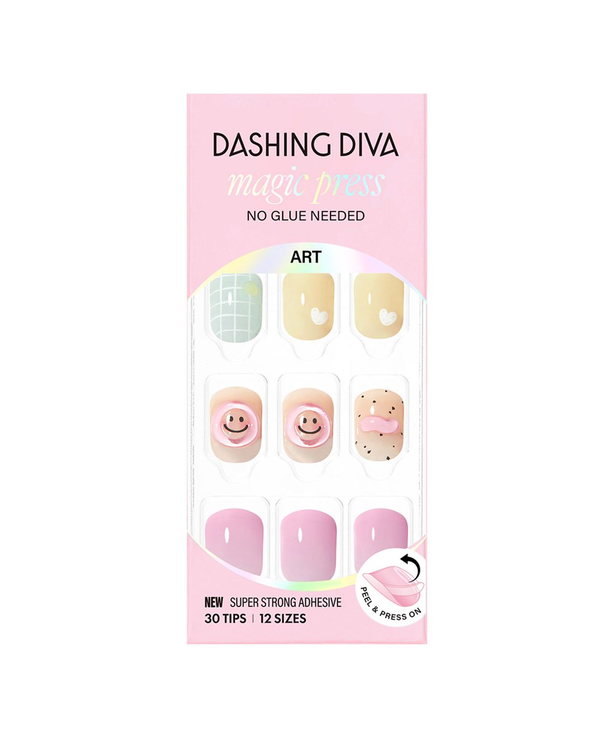 데싱디바(DASINGDIVA) 매직프레스 스마일 모빌 네일팁(숏 스퀘어)