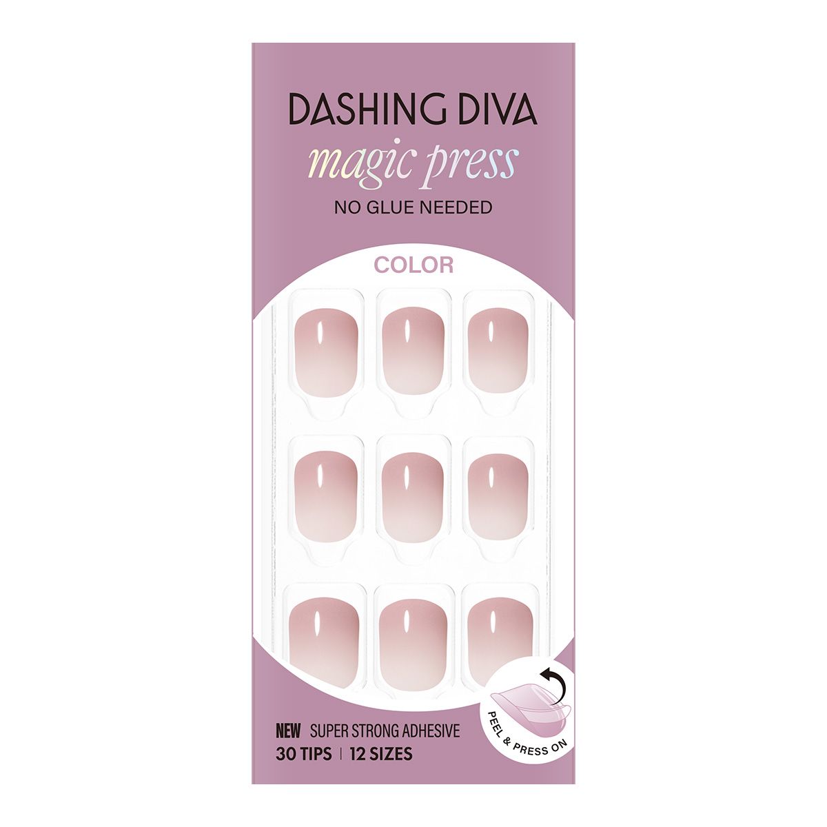 데싱디바(DASINGDIVA) 매직프레스 베어 라벤더 (숏 스퀘어) 네일팁