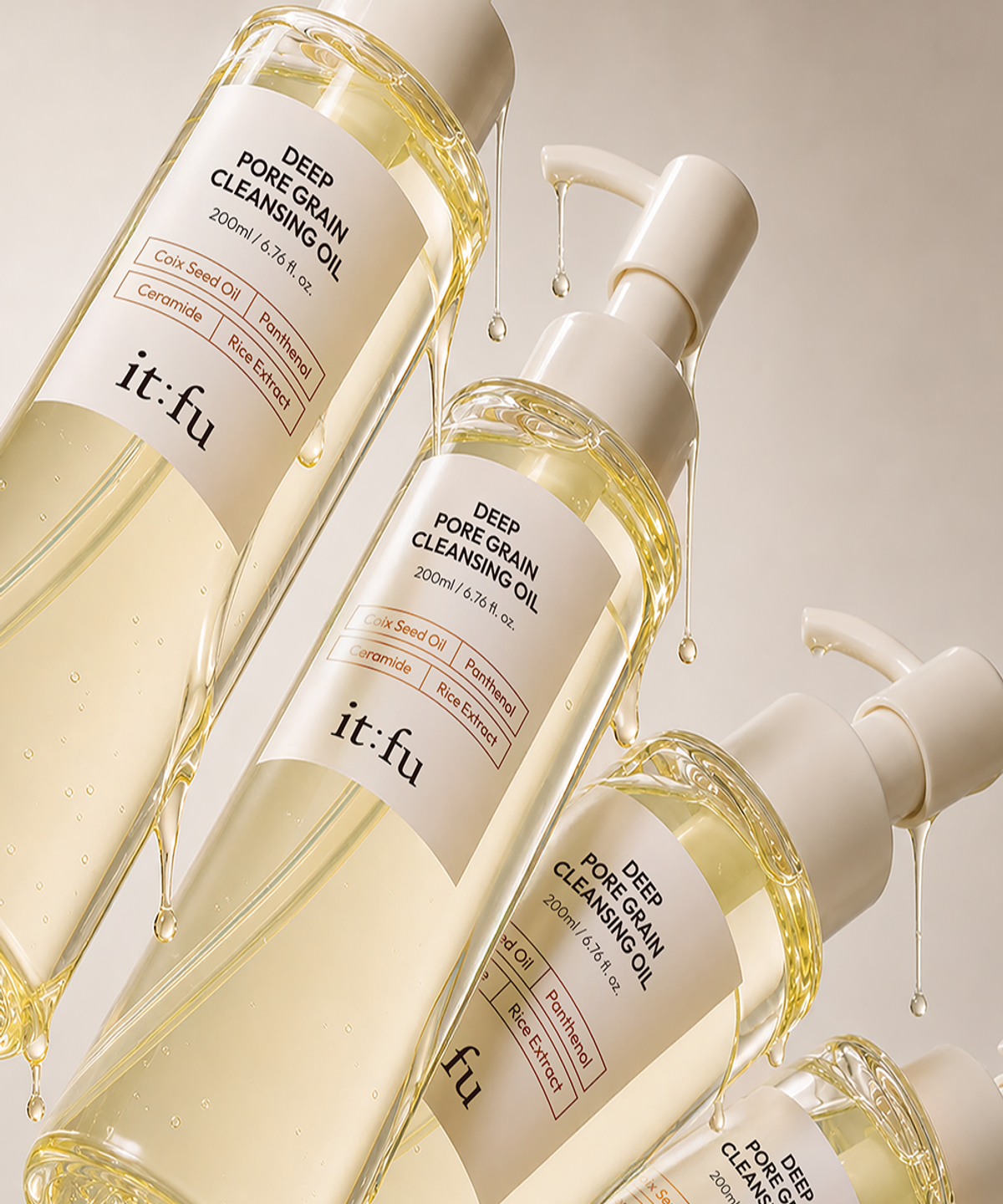 잇퓨(ITFU) [블랙헤드 피지 노폐물] 딥 포어 그레인 클렌징 오일 200ml