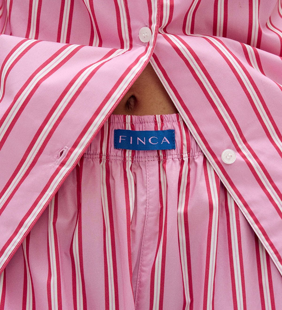 핀카(FINCA) PK104.3 원마일 팬츠_플럼 핑크 스트라이프 2SIZES