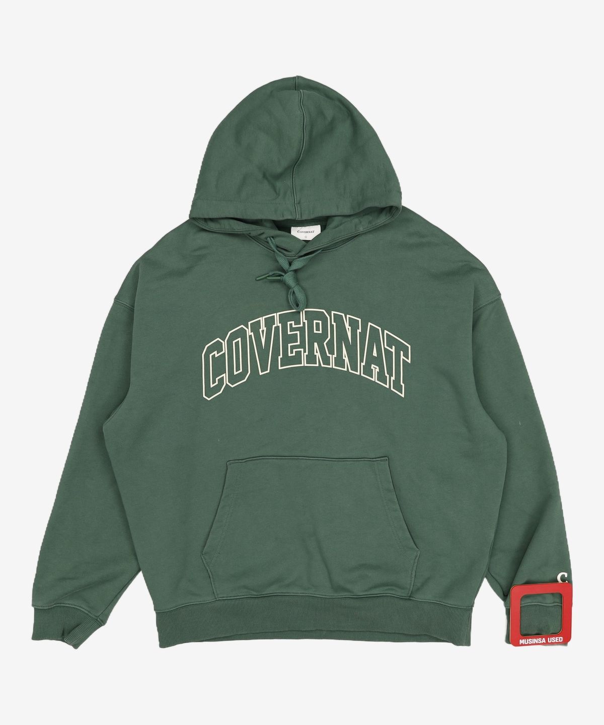 커버낫(COVERNAT) 아치 로고 드롭핏 후디 Green L