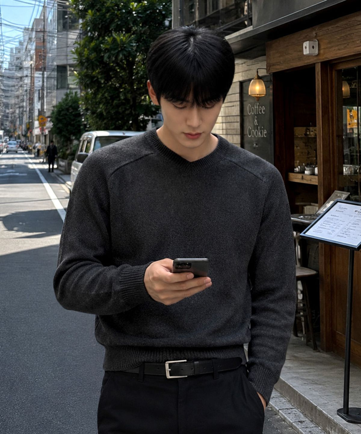 엑스오엑스(XOX) 데일리 코튼 브이넥 니트(4color)
