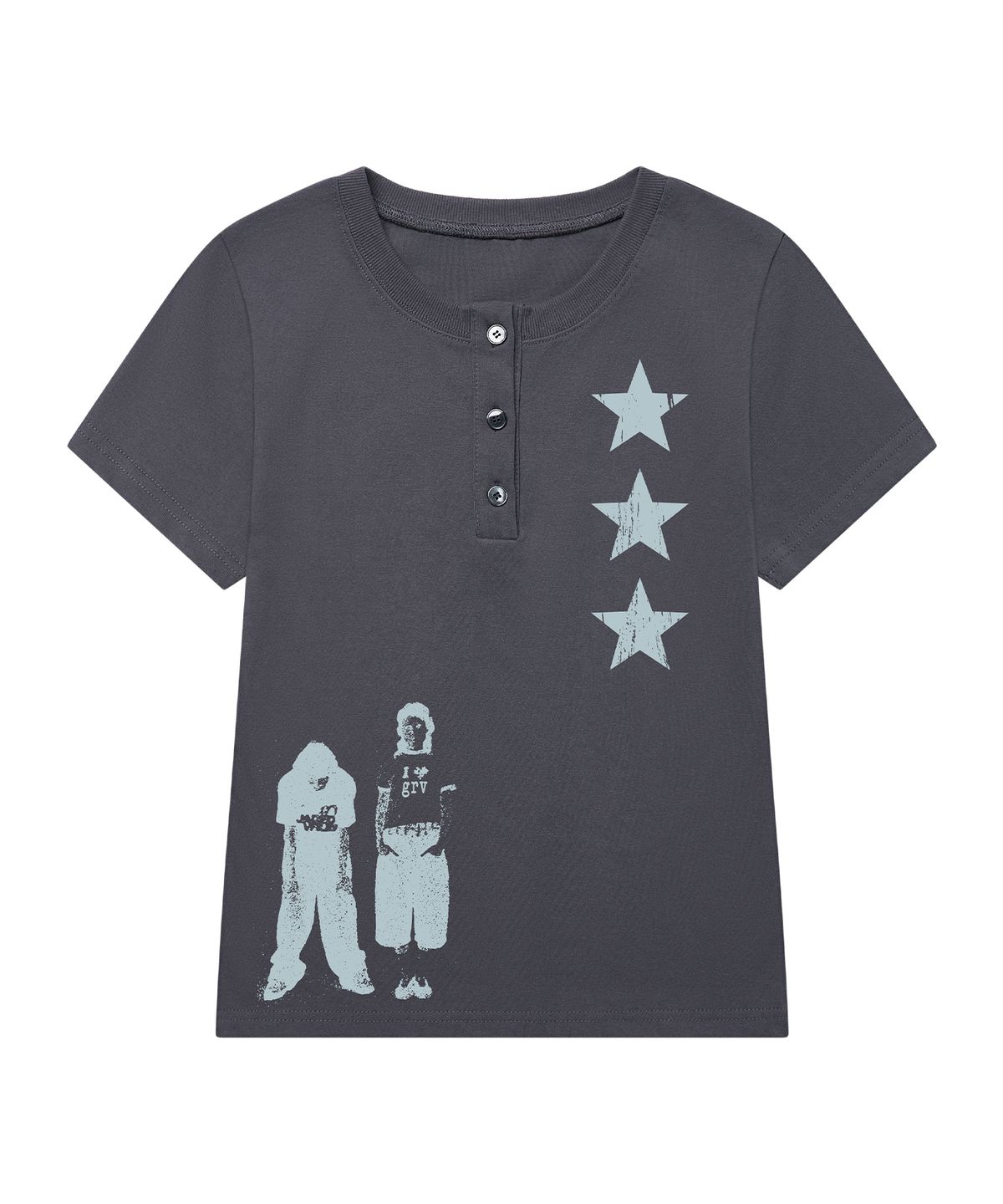 그레이버(GRAVER) [UNISEX]STAR3 헨리넥반팔티 2color