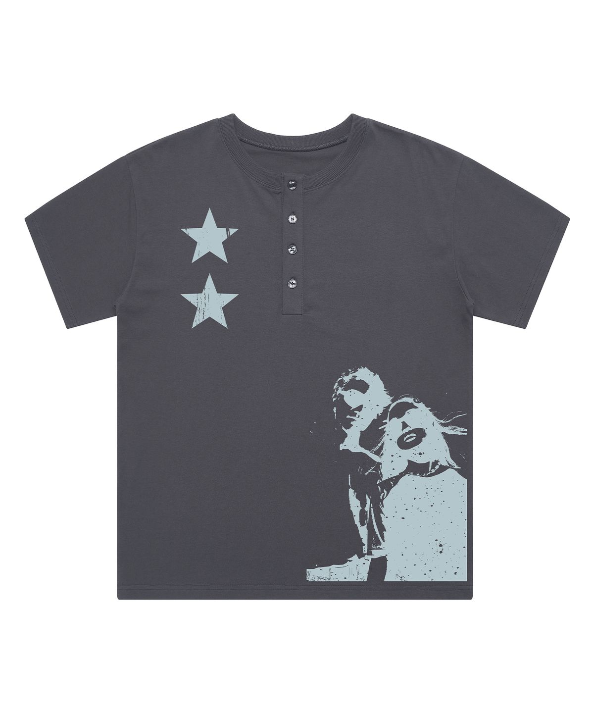 그레이버(GRAVER) [UNISEX]STAR2 헨리넥반팔티 2color