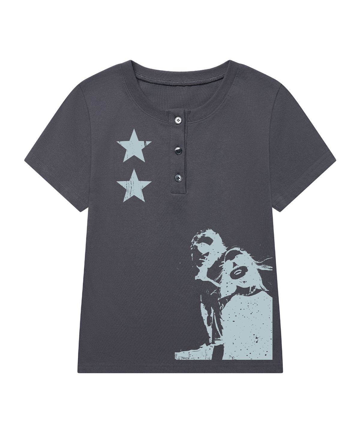 그레이버(GRAVER) [UNISEX]STAR2 헨리넥반팔티 2color