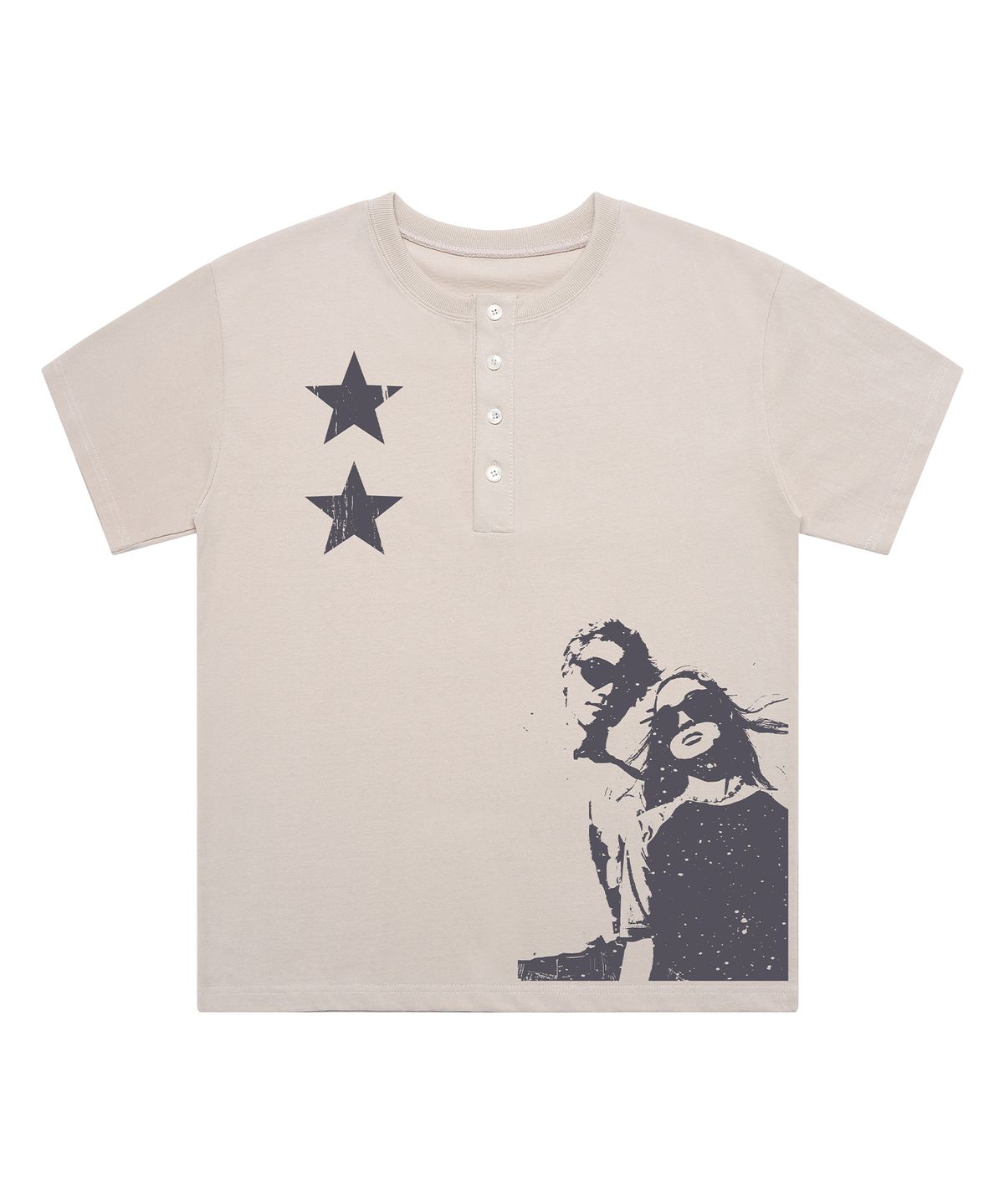 그레이버(GRAVER) [UNISEX]STAR2 헨리넥반팔티 2color