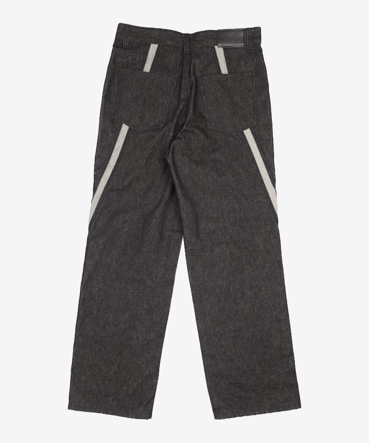 애드오프(ADDOFF) WAVE CURL LINE WIDE DENIM PANTS BLACK 48