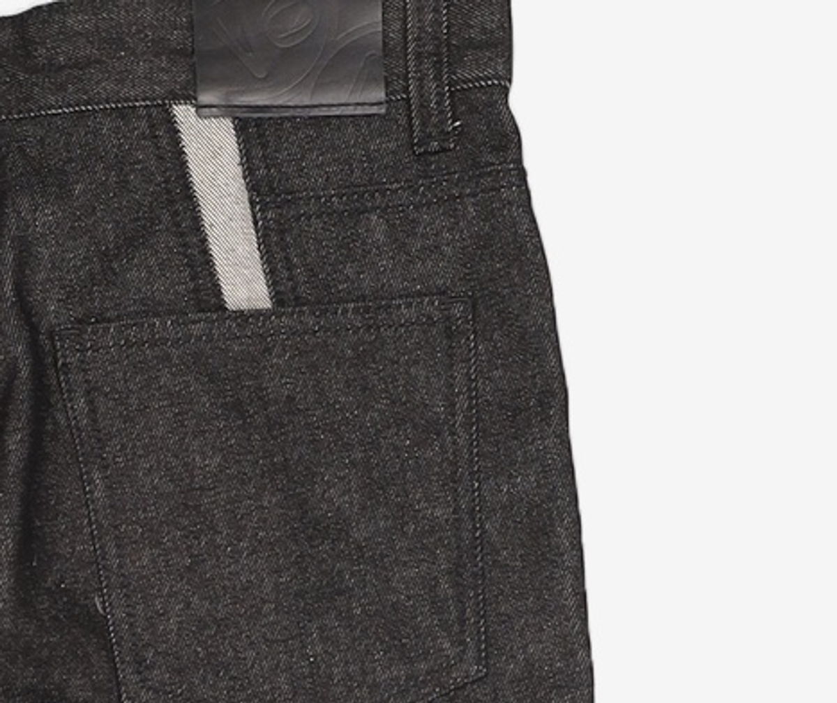 애드오프(ADDOFF) WAVE CURL LINE WIDE DENIM PANTS BLACK 48