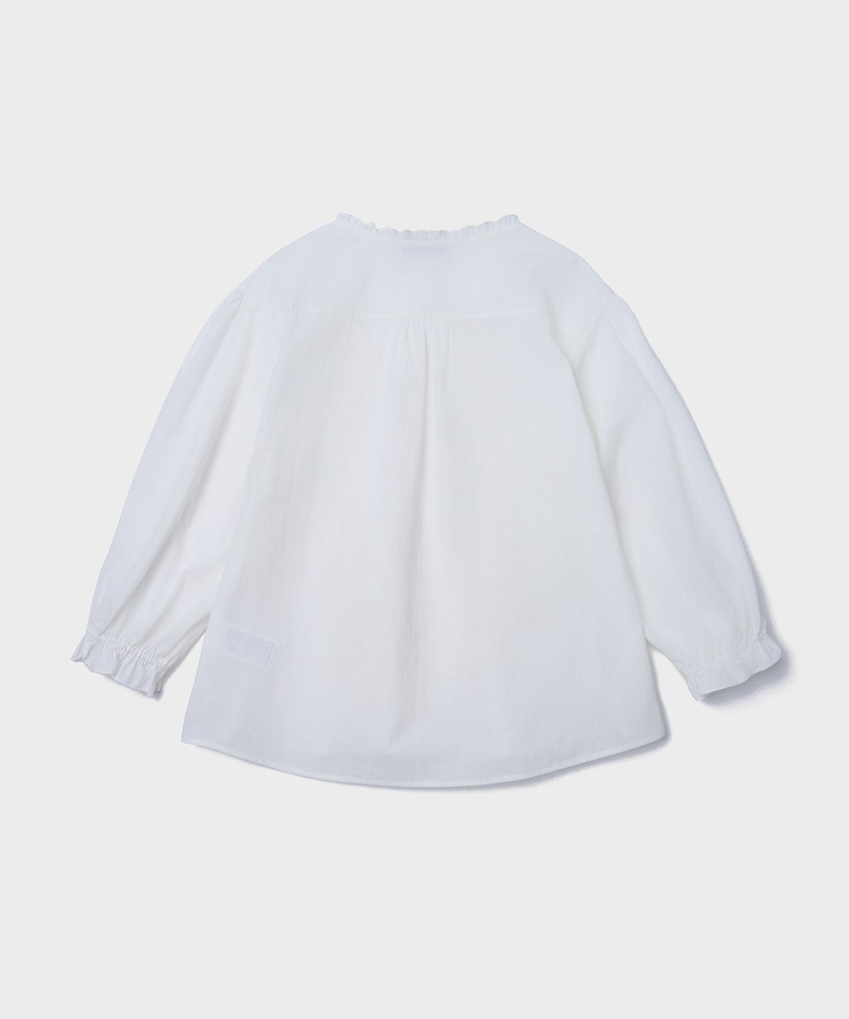 튜드먼트(TTUDEMENT) PINTUCK LACE FRILL BLOUSE_IVORY