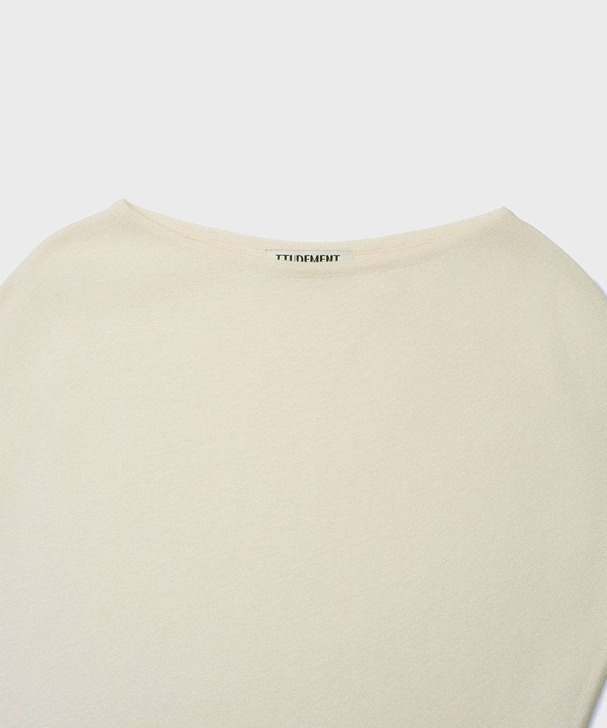 튜드먼트(TTUDEMENT) DRAPE KNIT PULLOVER_CREAM