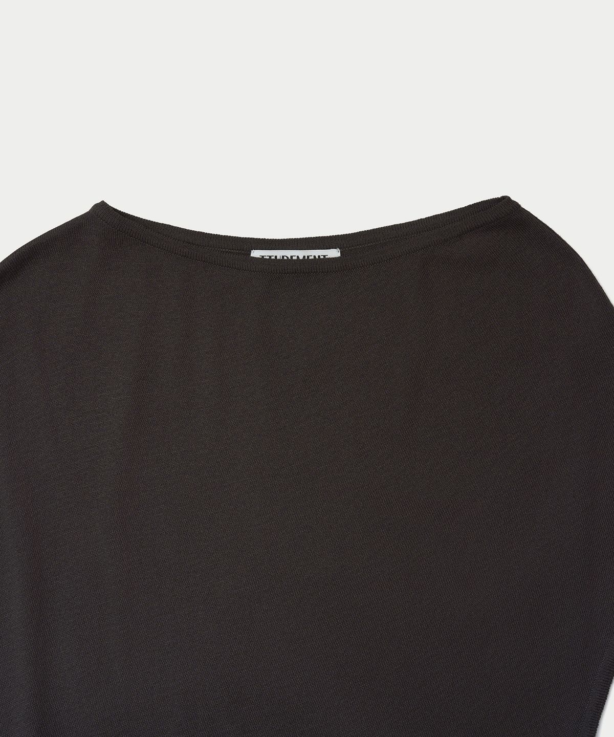 튜드먼트(TTUDEMENT) DRAPE KNIT PULLOVER_CHARCOAL